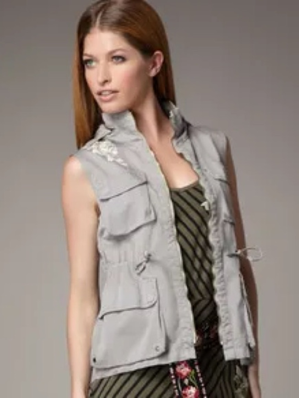 Johnny Was Embroidered Utility Vest